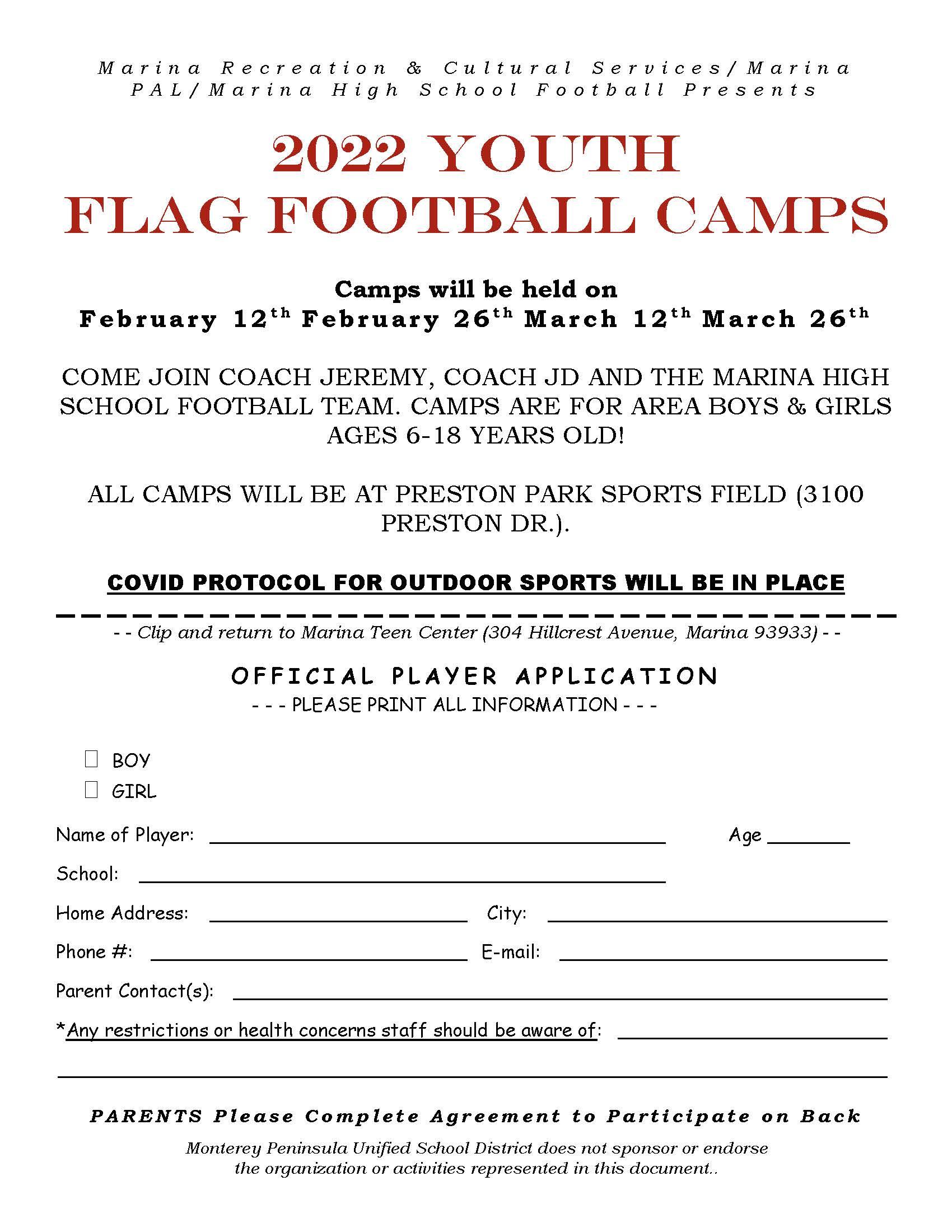 Youth Football Camps